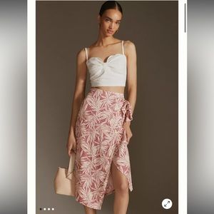 NWT ANTHROPOLOGIE fitted wrap midi skirt